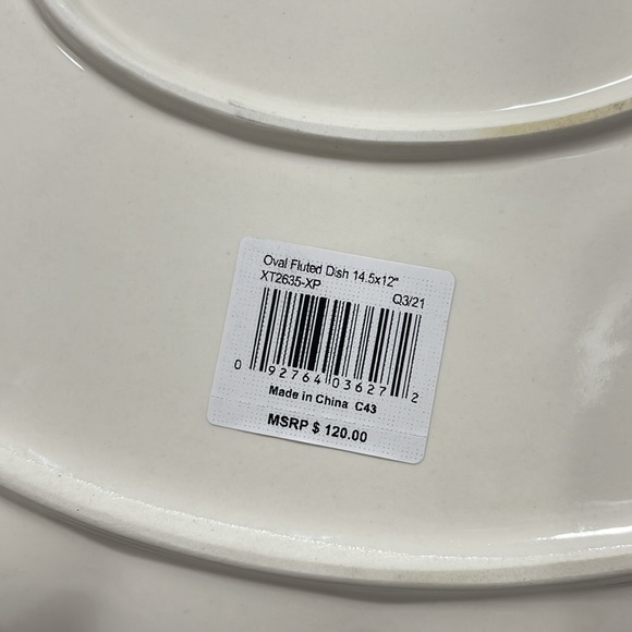 Spode Christmas Tree 15" Oval Fluted Serving Dish platter made in England - Picture 7 of 14